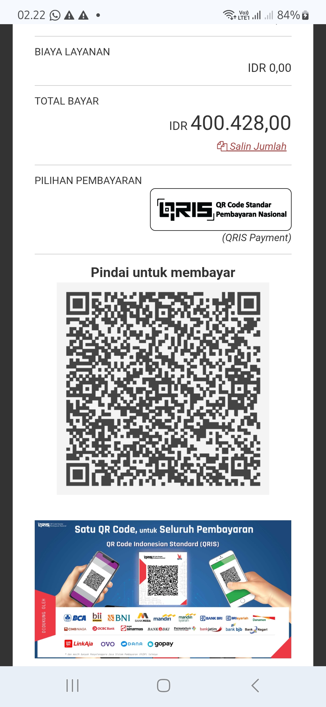 Invoice Pengembalian Dana PT HSS SUMBER REMITAN 