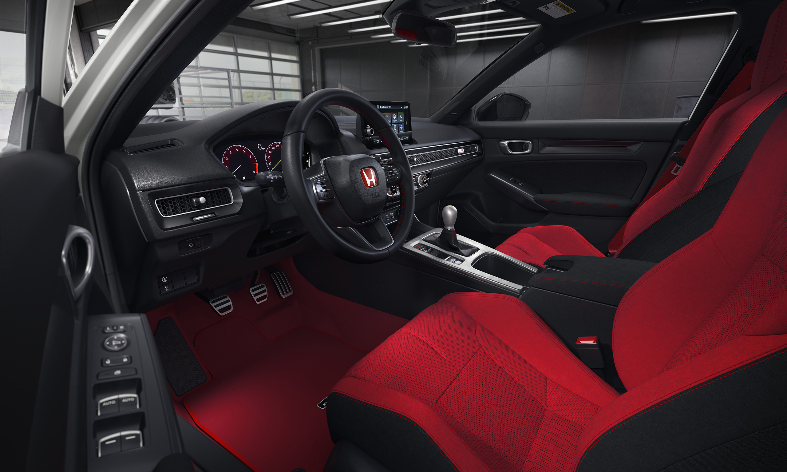 alt text: Interior of a Honda Civic Type R