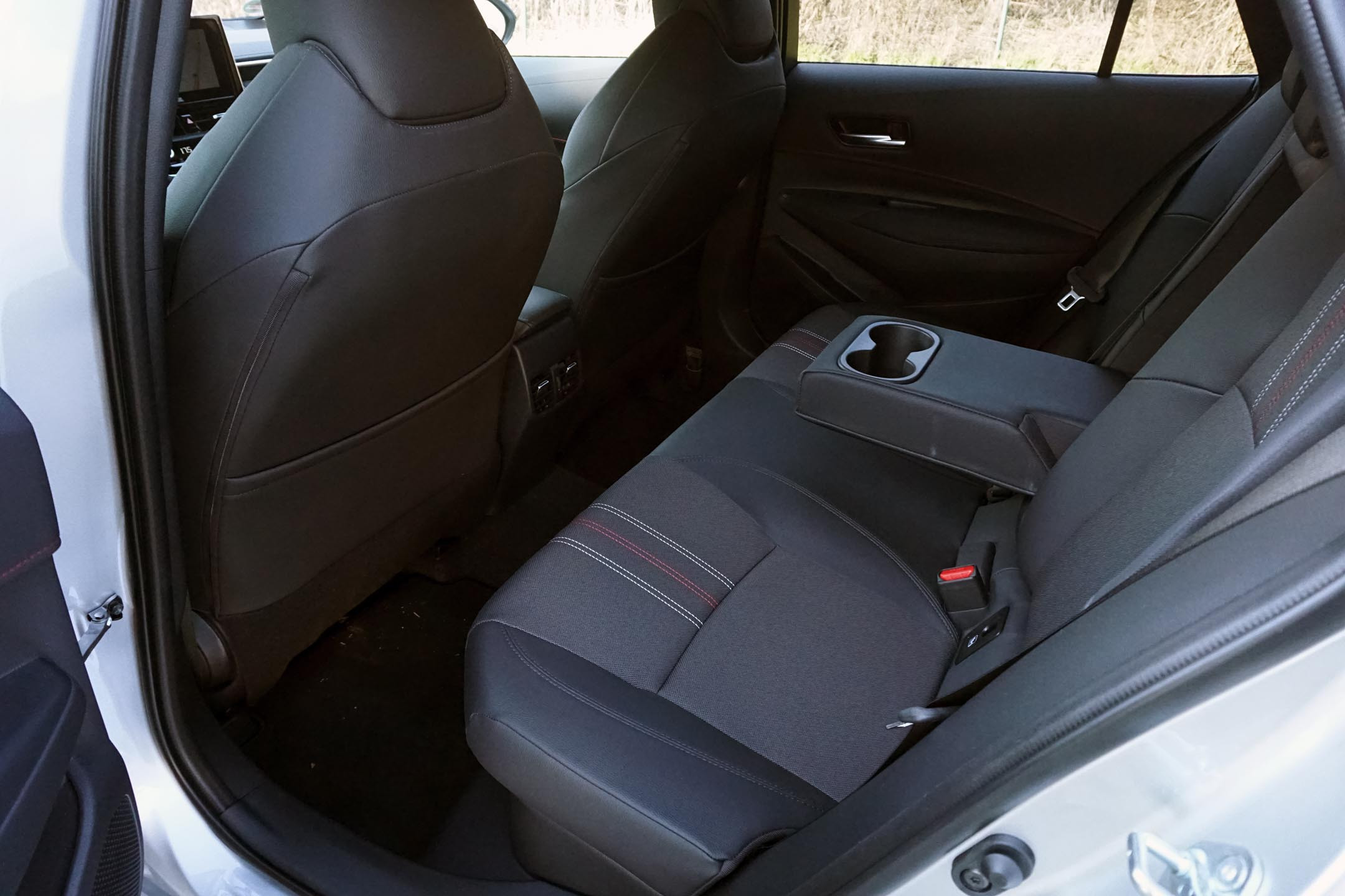 Rear three-quarter view of the Toyota Corolla Touring Sports emphasizing the extended rear