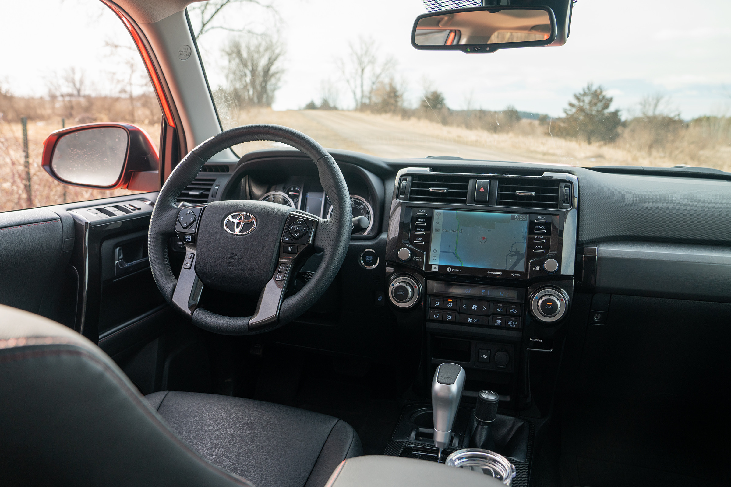 Toyota 4Runner TRD Pro rear view on a paved road