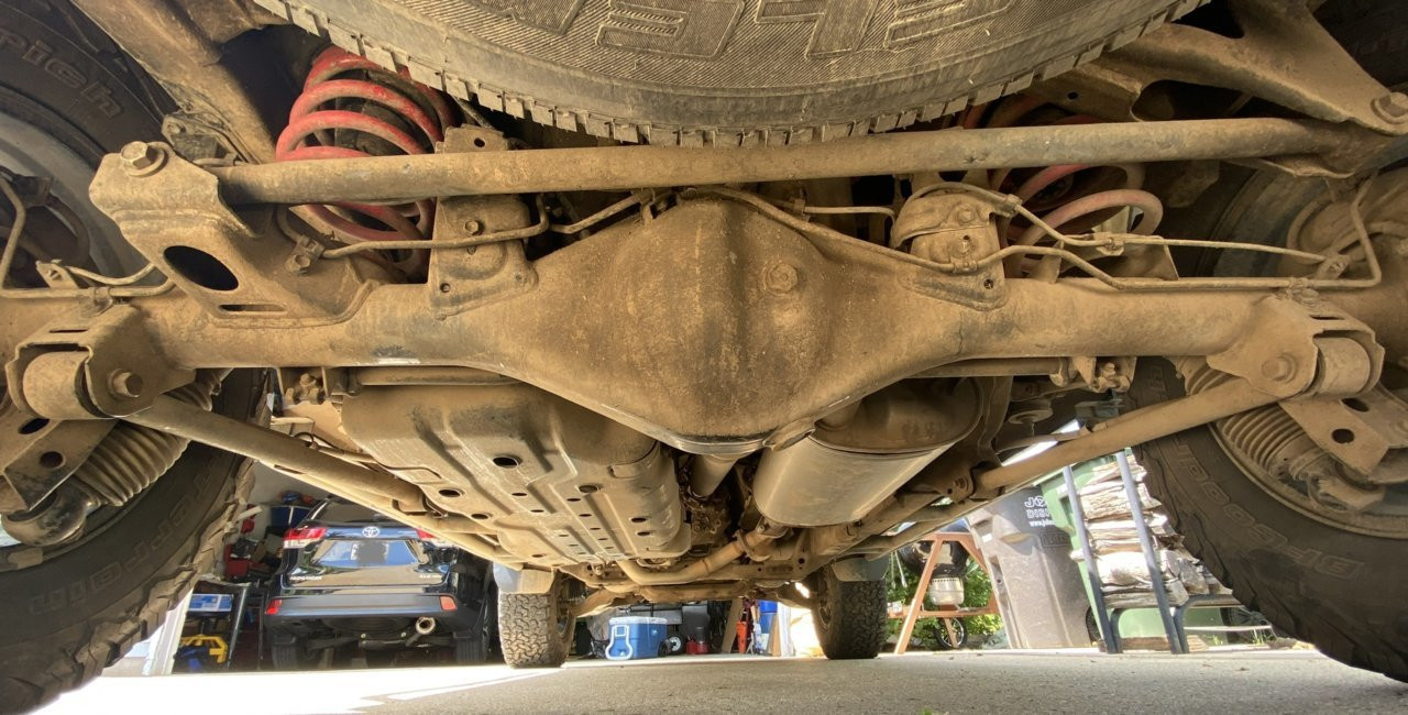 Toyota 4Runner frame undercarriage protected with undercoating product