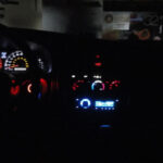 Toyota 4Runner interior LED conversion showcasing the gauge cluster with a new color.