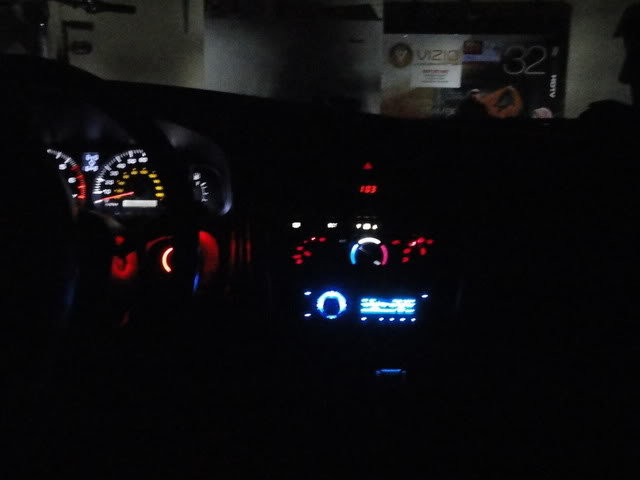 Toyota 4Runner interior LED conversion showcasing the gauge cluster with a new color.