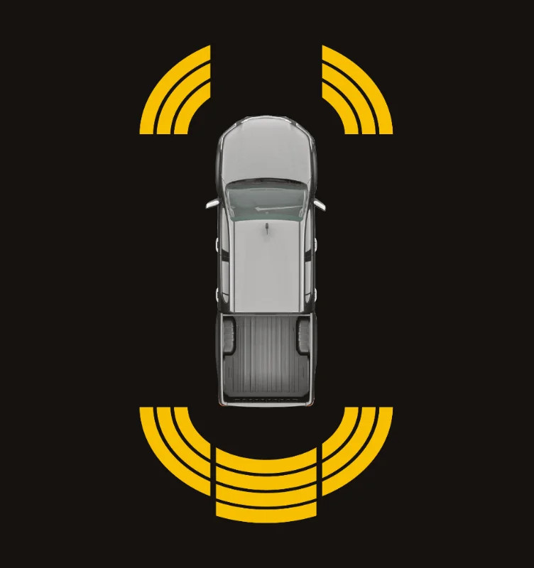 Toyota Hilux Front parking sensors with MID indication