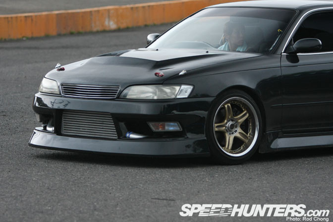 Black Toyota Mark II JZX90 at Ebisu Circuit Summer Drift Festival