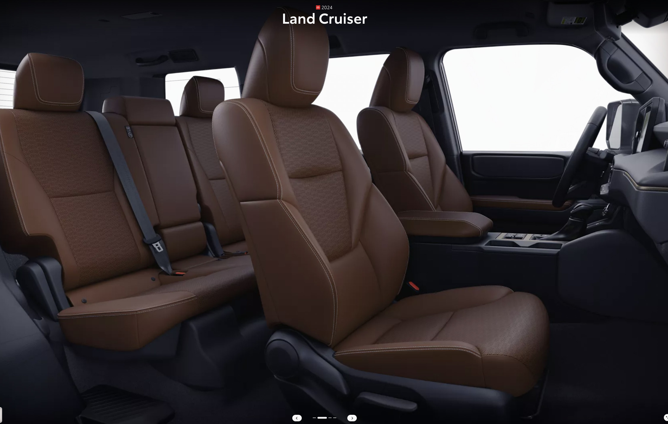 Premium interior of the 2024 Toyota Land Cruiser First Edition.