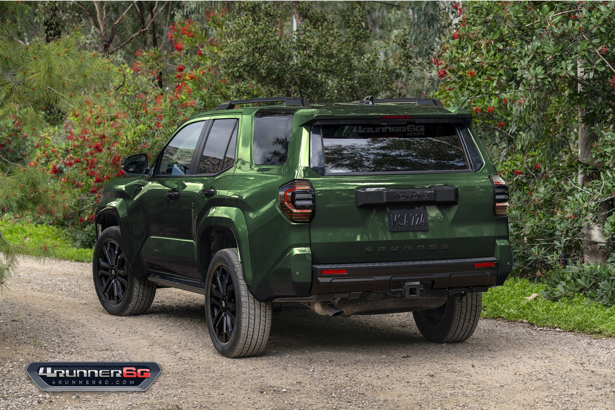 Toyota 4Runner Platinum Rendered in Lunar Rock Color Option - Angled View