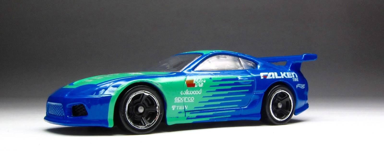 Rear view of 2015 Hot Wheels Toyota Supra