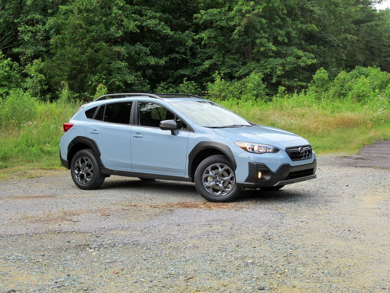 alt text Subaru Crosstrek all wheel drive on icy road