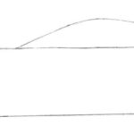 Sketch of Toyota Supra with basic shapes