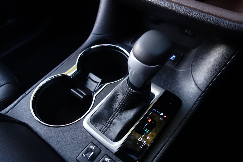 A manual transmission stick on a Toyota