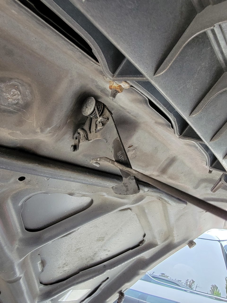 Toyota Tundra hood latch mechanism