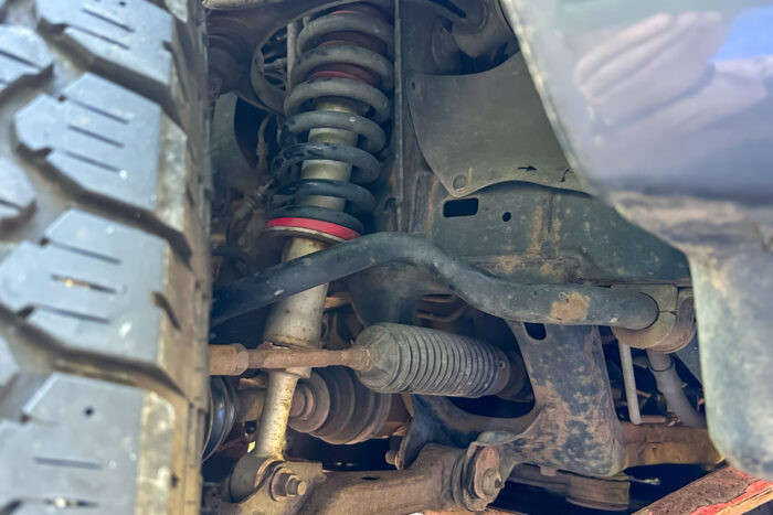 Toyota 4Runner tire being rotated