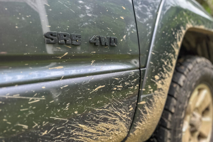 Toyota 4Runner driving on a moderate off-road trail