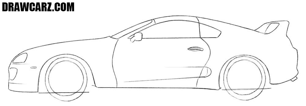 How to sketch a Toyota Supra