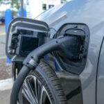 2024 Toyota bZ4X Limited charging port closeup.