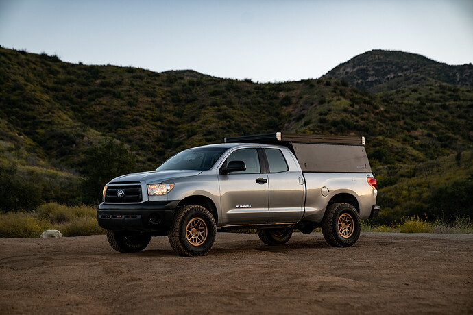 Toyota Tundra on a Dusty Trail