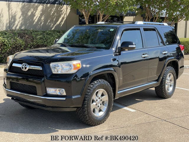 Black front of toyota 4runner, showcasing the various trim levels available with different features and appointments
