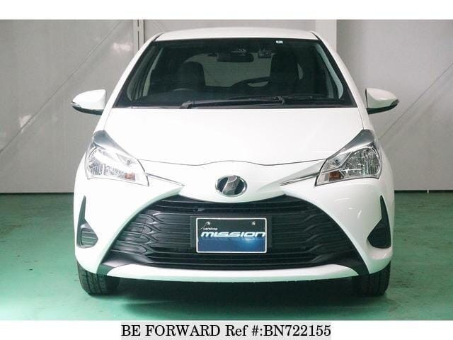 Toyota Vitz 2020 white face emphasizing its compact and stylish design