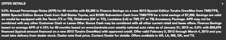 Toyota Truck Month Savings