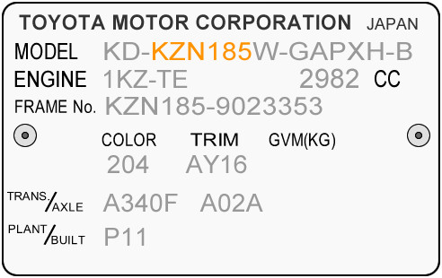 KZN185 Chassis Plate