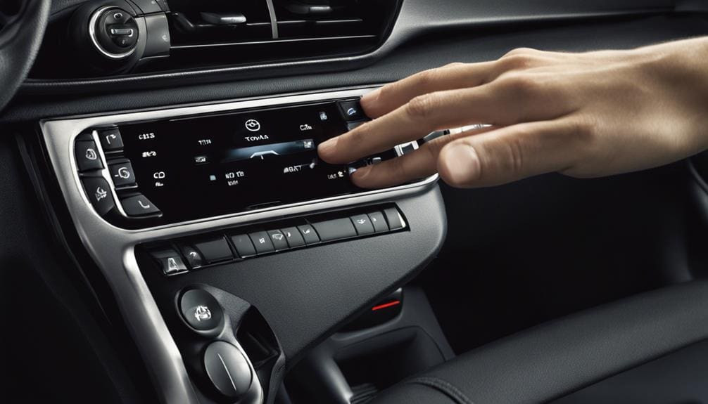 Toyota Corolla trunk access button