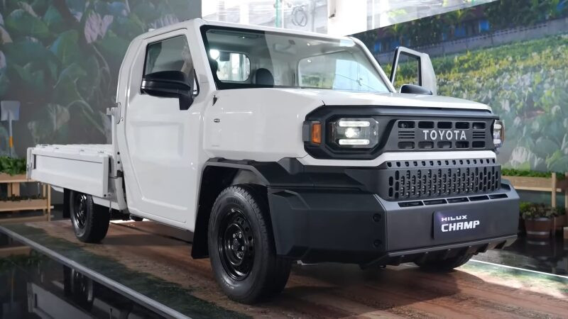 Toyota Hilux Champ Displayed in A Showroom