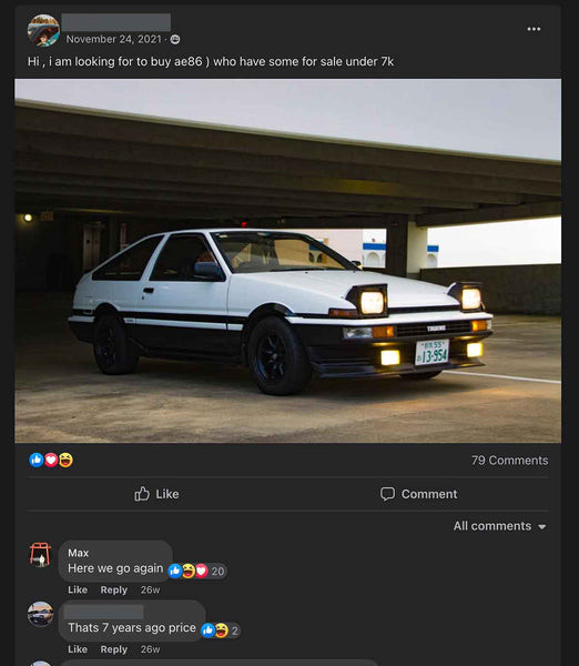 WTB ae86 max here we go again