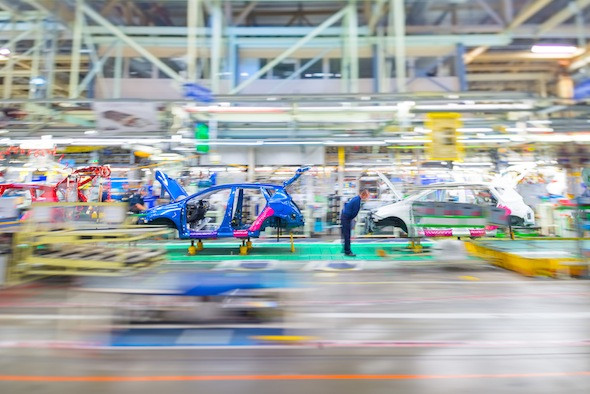 Toyota Production Line Kaizen in action at Toyota Motor Manufacturing UK
