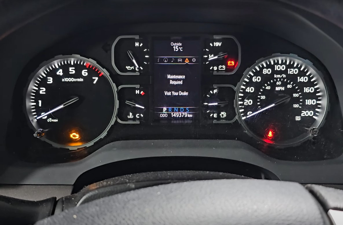 Odometer display showing Trip A