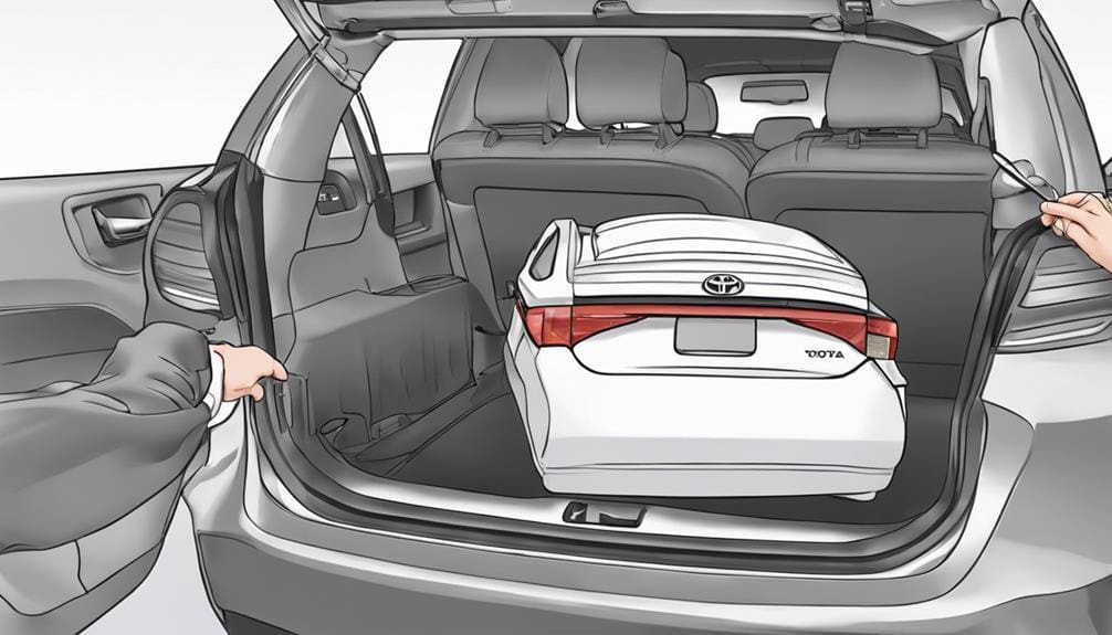 Toyota Corolla backseat access to trunk