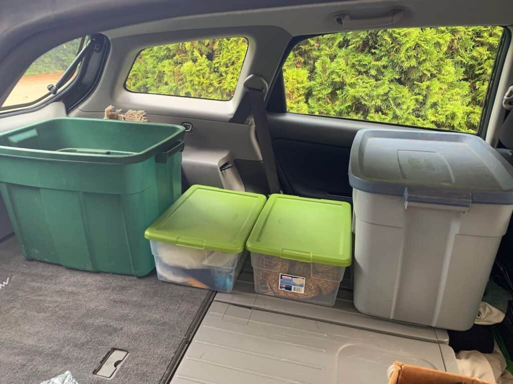 Test setup to get ready to live in my Toyota Matrix