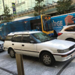Toyota Corolla All-Trac wagon on a city street