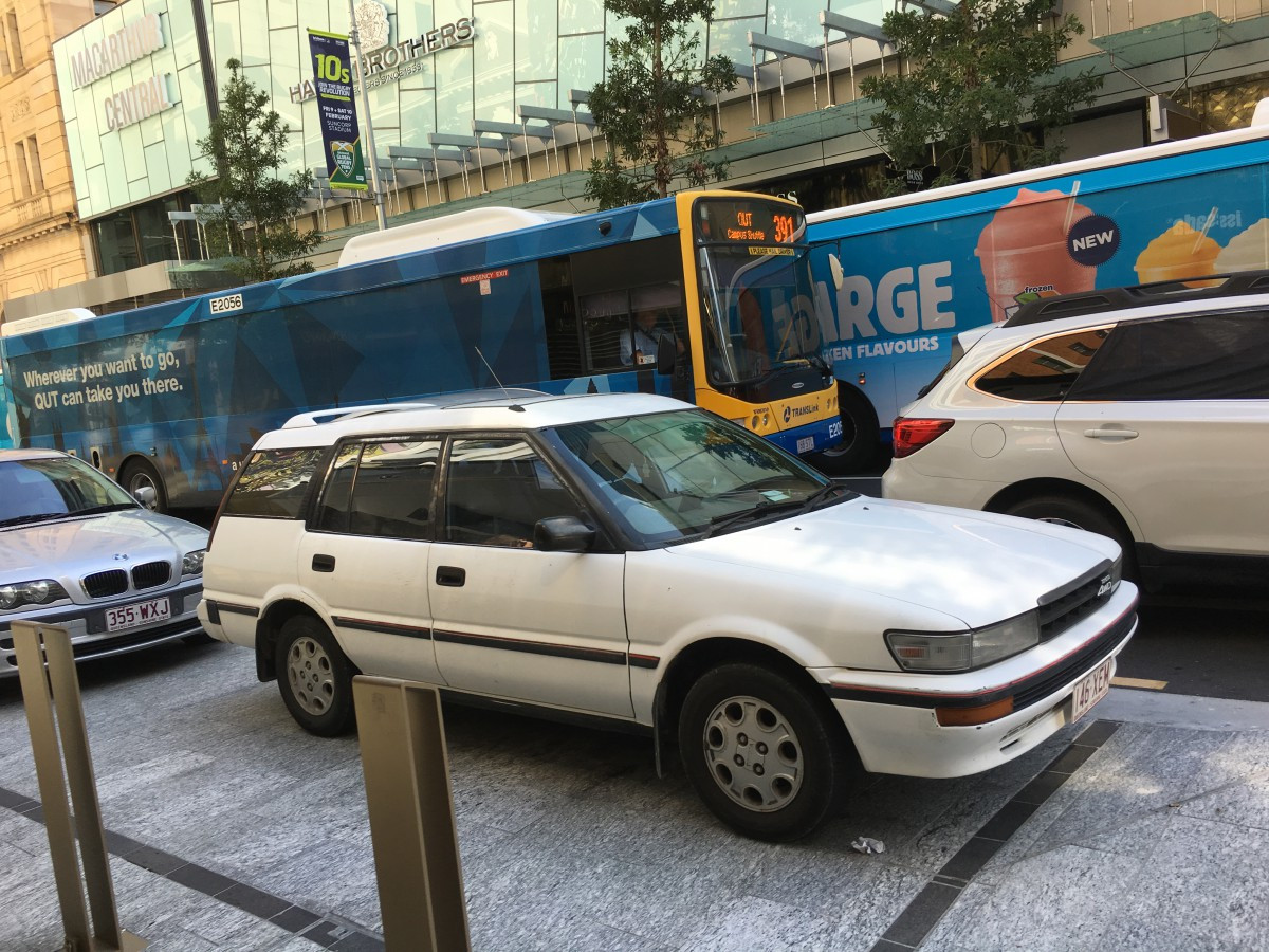 Toyota Corolla All-Trac wagon on a city street