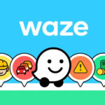 Waze navigation app on Toyota display
