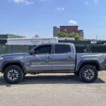 2021 gray Toyota Tacoma side view
