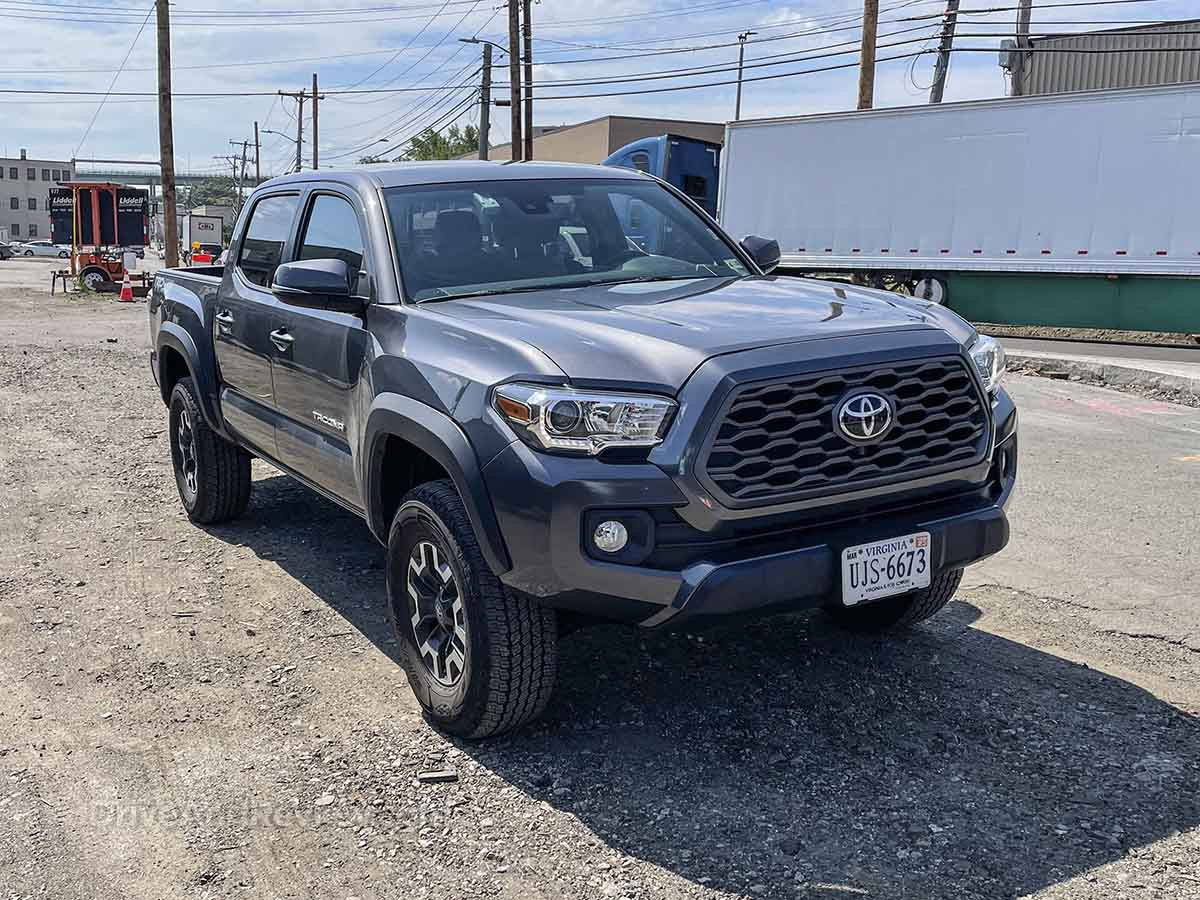 Front end of 2021 Toyota Tacoma